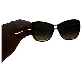 Óculos de sol oversized Blumarine preto e dourado Preto Gold hardware