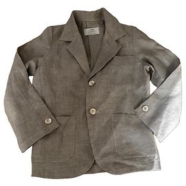 Autre Marque 100% Linen Beige Blazer Capri Beige
