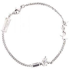 Yves Saint Laurent Bracciale Charm Cassandra Saint Laurent Paris Argento