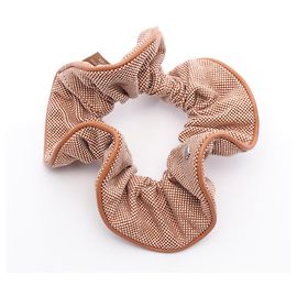 Hermès Scrunchie in cotone e pelle Plan Air Hermes Claudia Marrone