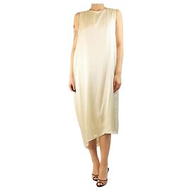 Loewe Creme ärmelloses Midikleid - Größe UK 12 Roh