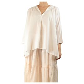 Autre Marque Weiße Baumwollbluse - Einheitsgröße Weiß
