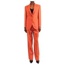 Victoria Beckham Coral two-piece suit set - size UK 6 Orange