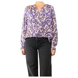 Isabel Marant Etoile Blusa estampada roxa - tamanho UK 8 Roxo