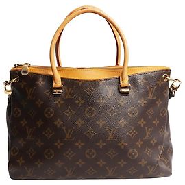 Louis Vuitton Borsa Pallas MM Monogramma Marrone Marrone