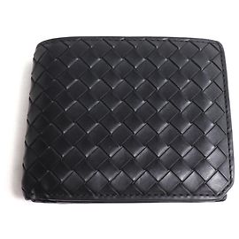 Bottega Veneta Intrecciato Piccolo Bi-fold Wallet Black