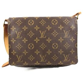 Louis Vuitton Monogram Musette Tango Schultertasche Braun