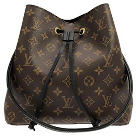 Louis Vuitton Monogram Neo Noe MM M44020 Shoulder Bag Brown Black