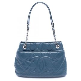 Sac cabas matelassé vert Chanel Vert