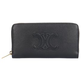 Céline Cartera Larga de Cuero Celine Negro