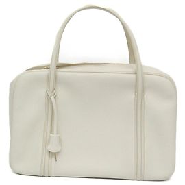 Valextra Damenlederhandtasche in Weiß Weiß
