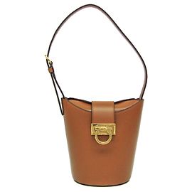 Sac seau Gancini Trifoglio de Salvatore Ferragamo Marron