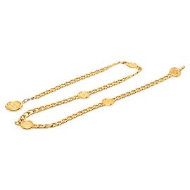 Chanel Coco Mark Gold Plated Chain Belt Golden