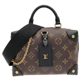 Bolsa Louis Vuitton Monogram Petite Malle Souple Marrom Preto