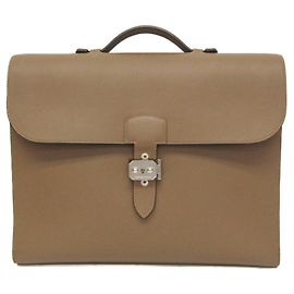Maletín Hermès en Gris Etoupe Gris pardo