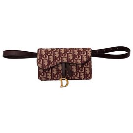Dior Rotes Obliques Canvas Gürteltasche Rot Bordeaux