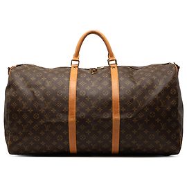 Louis Vuitton Brown Monogram Keepall Bandouliere 60 Brown