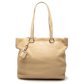 Prada Beiger Vitello Daino Tote Beige