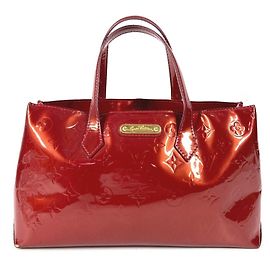 Sac à main Louis Vuitton Monogram Vernis Wilshire PM Rouge