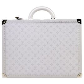 Sac à main Trunk Case Bisten 50 Taigarama de Louis Vuitton Blanc
