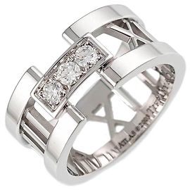 Tiffany & Co. Atlas Diamond Band Ring in 18K White Gold Other