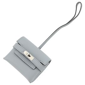 Charm per borsa Hermès in grigio e argento Marrone Argento