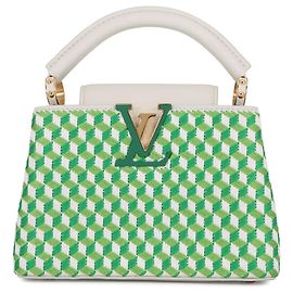 Borsa Capucines MINI Louis Vuitton Bianco Verde