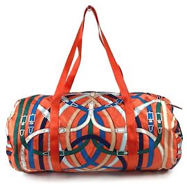 Hermès Bolsa Duffle 44 HERMES Cavalcadour Airsilk Laranja