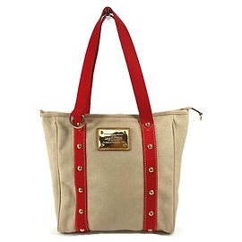 Sac cabas MM Antigua de Louis Vuitton Rouge Beige
