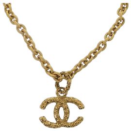 Collana in metallo dorato Chanel Lava Coco Marca 95A D'oro
