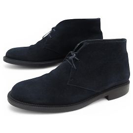 NEW JM WESTON 354 MILES CHUKKA 8D 42 BLUE SUEDE BOOTS Blue