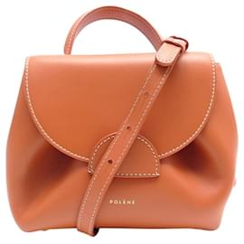 Polène NEUF SAC A MAIN POLENE NUMERO UN NANO CUIR LISSE CAMEL BANDOULIERE HAND BAG Camel