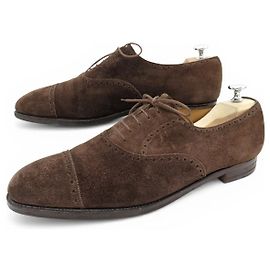 SCARPE JOHN LOBB SEYMOUR 10.5E 44.5 IN CAMOSCIO MARRONE Marrone
