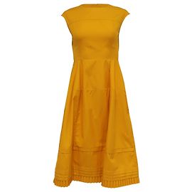 Vestido sin mangas de popelina amarilla de algodón Marni Amarillo