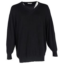 Pull V-neck Balenciaga en viscose noire Noir