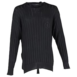 Balenciaga Oversized Turtleneck Pullover in Black Silk Black