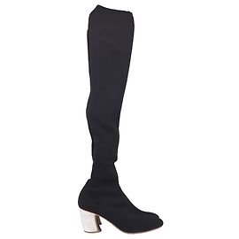 Proenza Schouler Knit Stretch Knee-High Boots in Black Polyester Black
