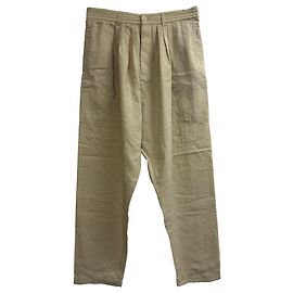 Lemaire Straight Tailored Pants in Beige Silk Beige