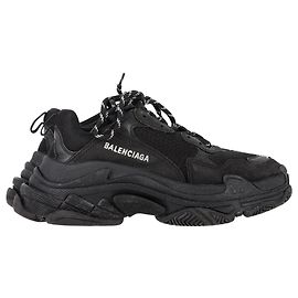 Balenciaga Triple S Sneakers aus schwarzem Polyester Schwarz