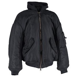 Balenciaga Paris All In Lagen-Bomberjacke aus schwarner Polyamid Schwarz