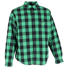 Camisa acolchoada xadrez Buffalo da Balenciaga em algodão verde Verde
