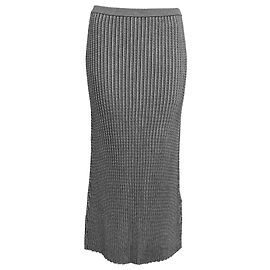Victoria Beckham Midi-Rock aus grauem Polyester Grau