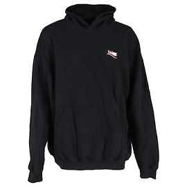 Balenciaga Political Campaign Hoodie aus schwarzer Baumwolle Schwarz