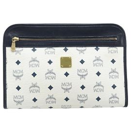 Bolso de PVC MCM Visetos Blanco