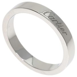 Cartier Engraved Platinum Band Ring Other