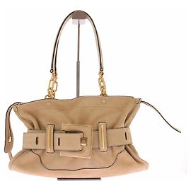 Balmain Sac "Anthem" en daim marron Beige