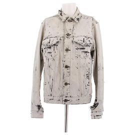 Saint Laurent Jeansjacke Weiß Baumwolle L Weiß