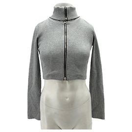 Autre Marque Cardigan cropped cinza Dhruv Kapoor com zíper Cinza