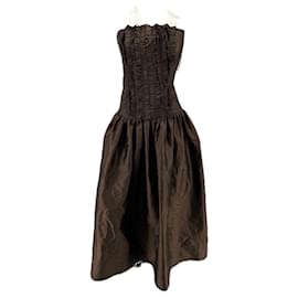 Autre Marque Langes braunes Bustierkleid Braun