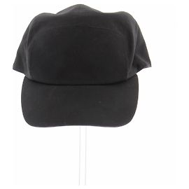 Hermès Black Cotton Cap Size 60 Black